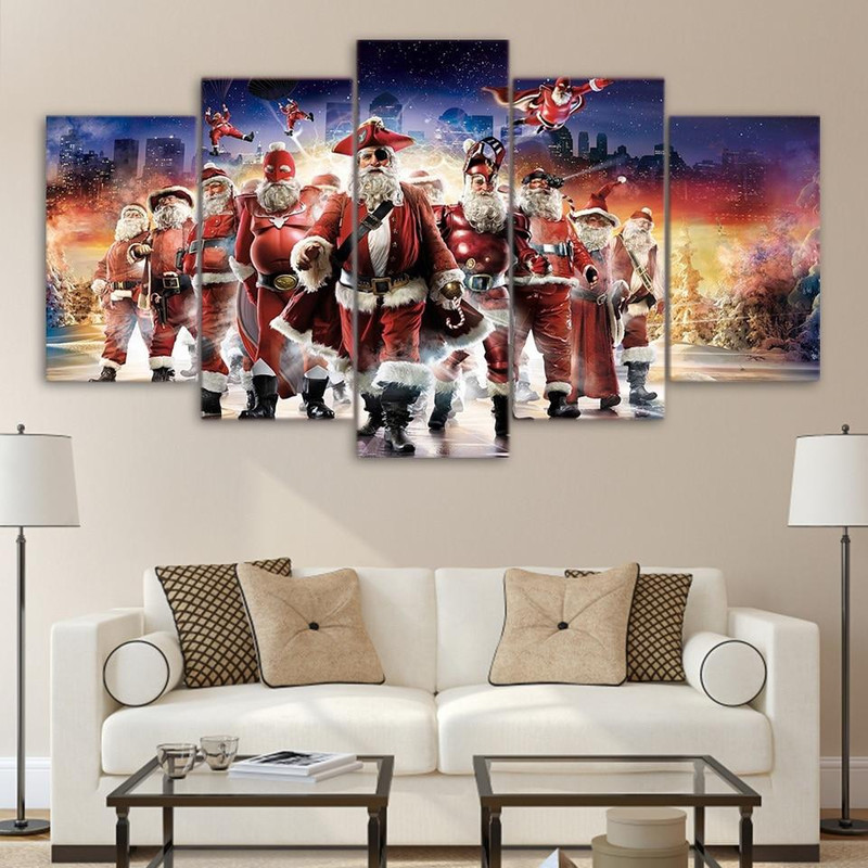 Characters In Santa Claus Suit Abstract Art.jpg