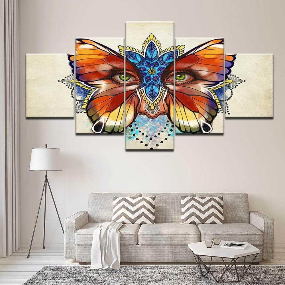 Colorful Butterfly Flowers Eyes Abstract Art.jpg