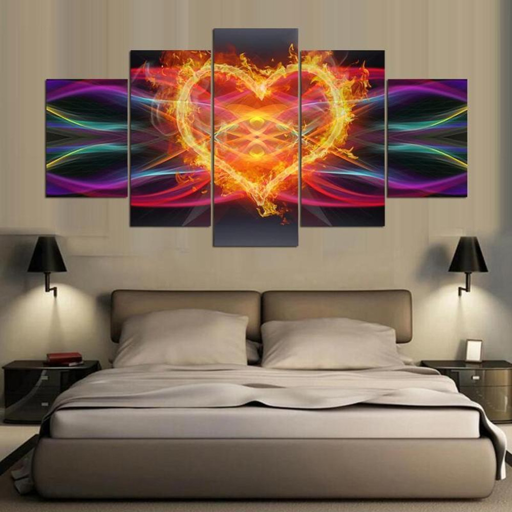Colorful Lines Love Heart Abstract Art.jpg