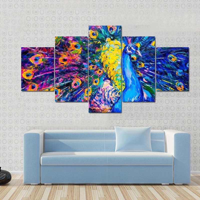 Colorful Peacock Modern Abstract Animal Art.jpg