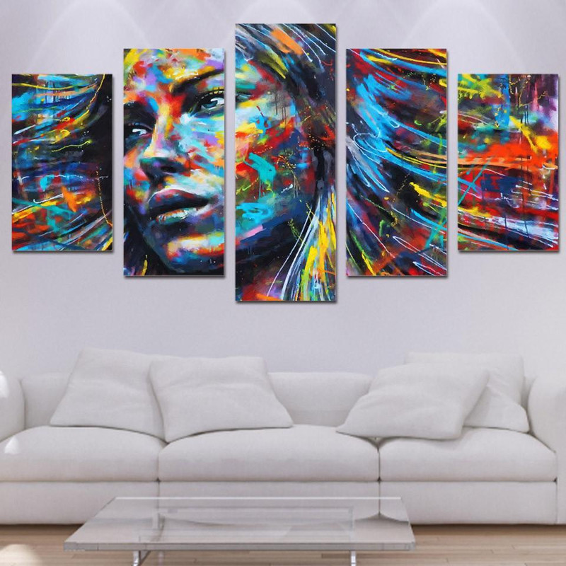 Colourful Painted Woman Abstract Art.jpg