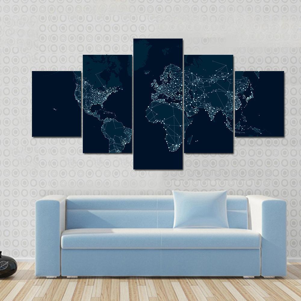 Communications Network Map Of The World Abstract Art.jpg