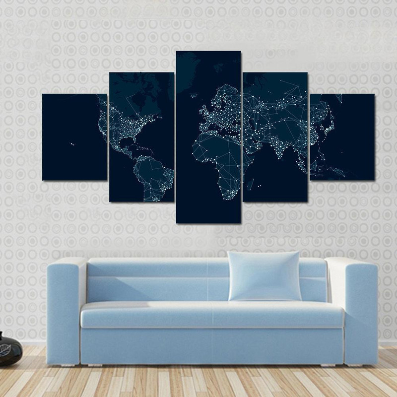 Communications Network Map Of The World Abstract Art.jpg