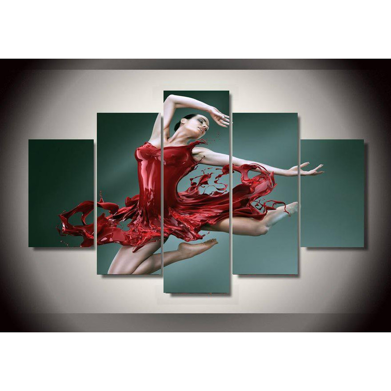Dance Of The Red Skirt Girl Abstract Art.jpg