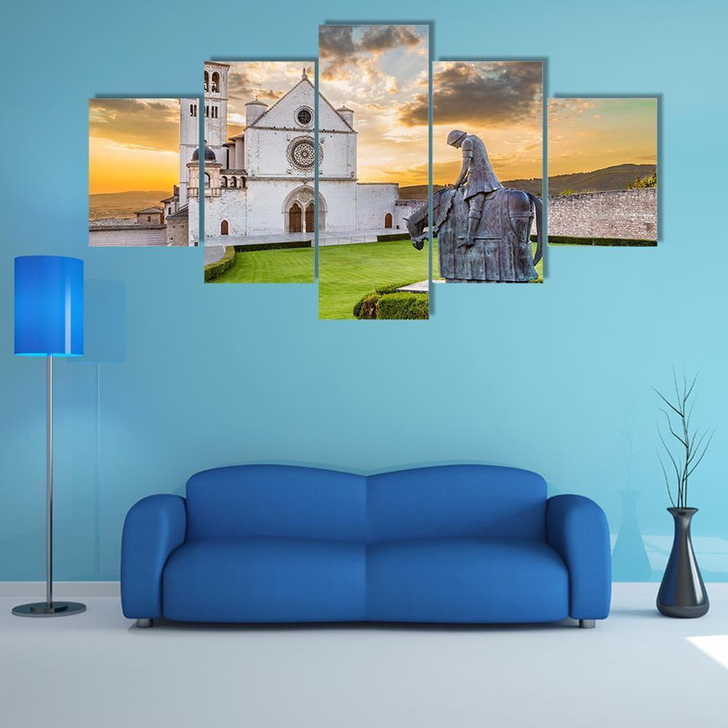 Famous Basilica Of St Francis Of Assisi With Statue Religion Art.jpg