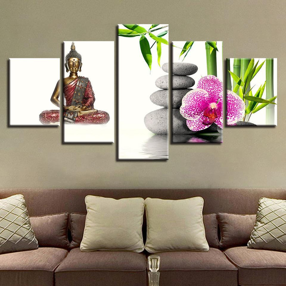 Figure Of Buddha Flowers Bamboo Religion Art.jpg