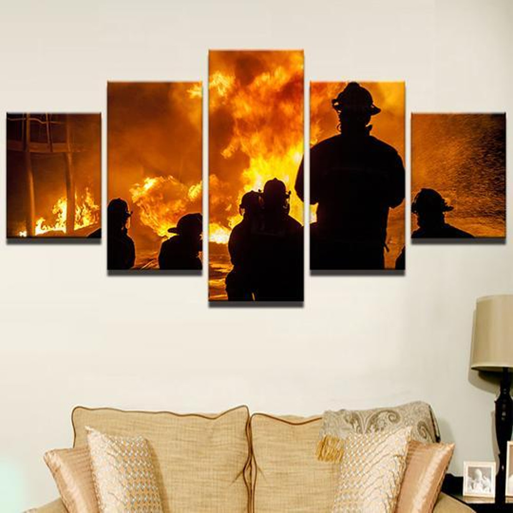 Firefighters Plan Of Attack Abstract Art.jpg