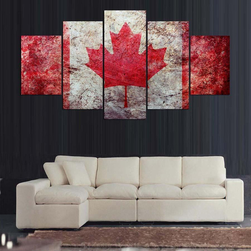 Flag Of Canada Scratched Abstract Art.jpg
