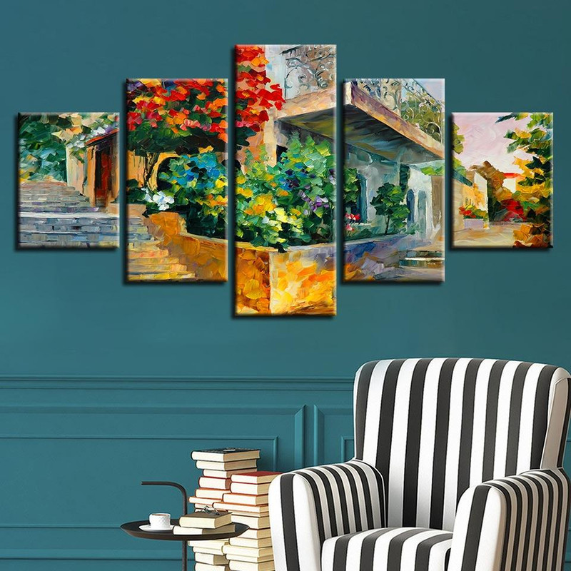 Flower Tree And House Abstract Art.jpg