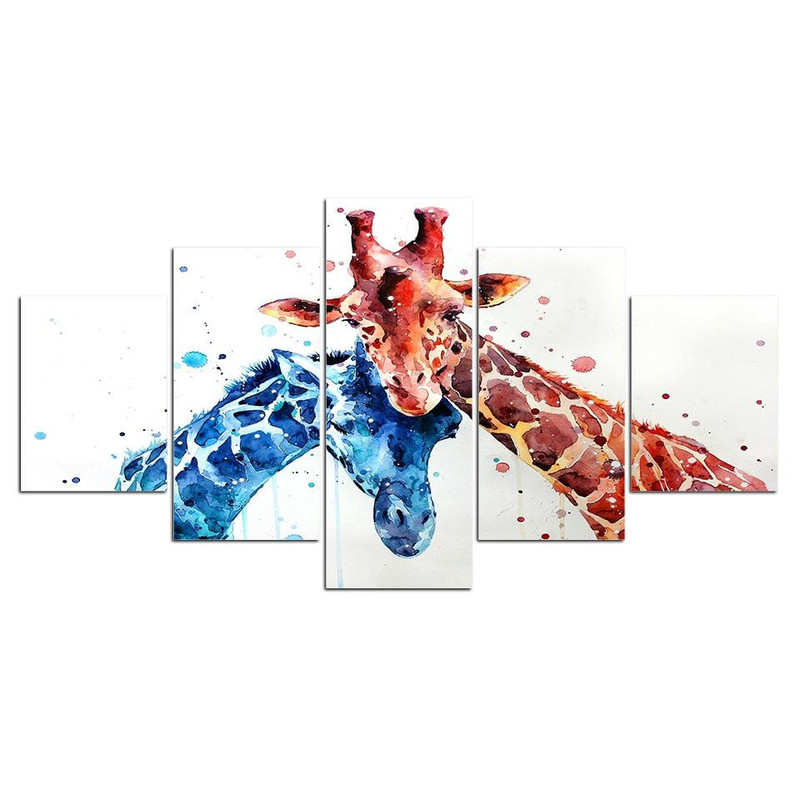 Giraffe Giraffes Colorful Abstract Art.jpg