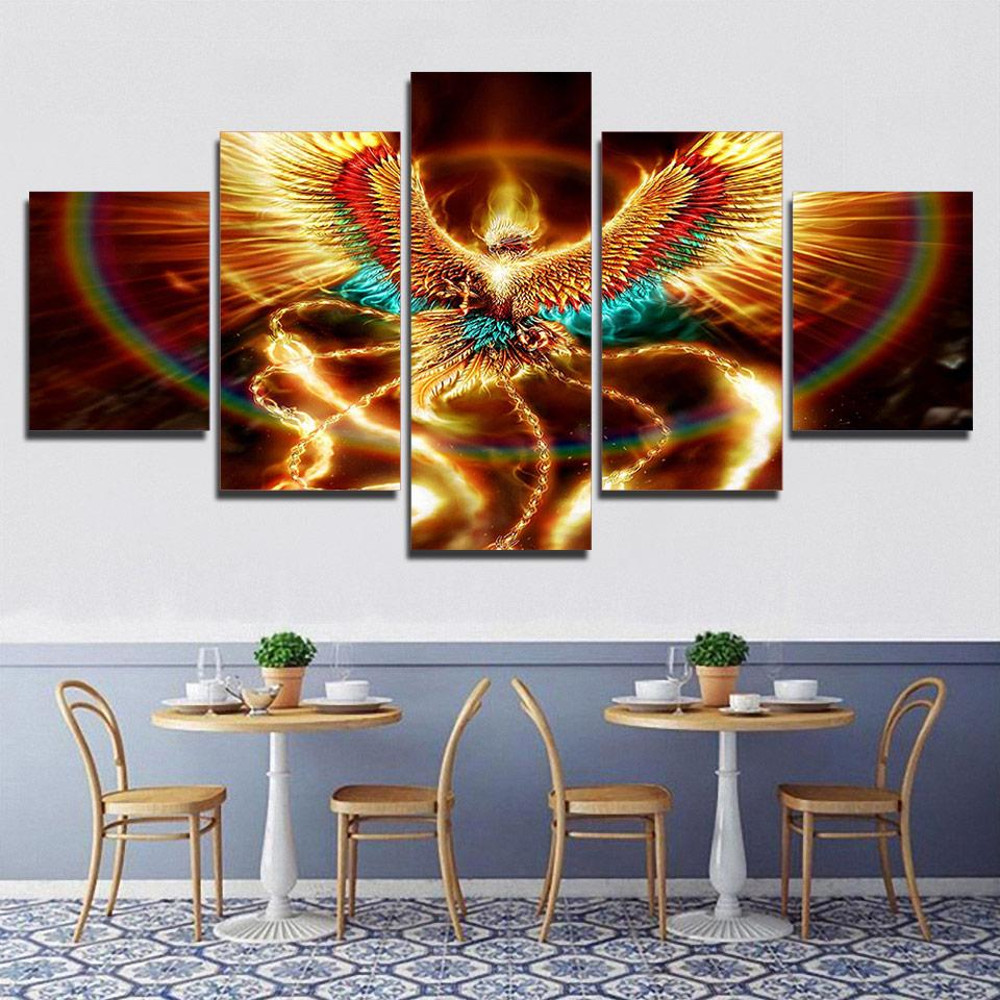 Gold Phoenix Bird  abstract Art.jpg