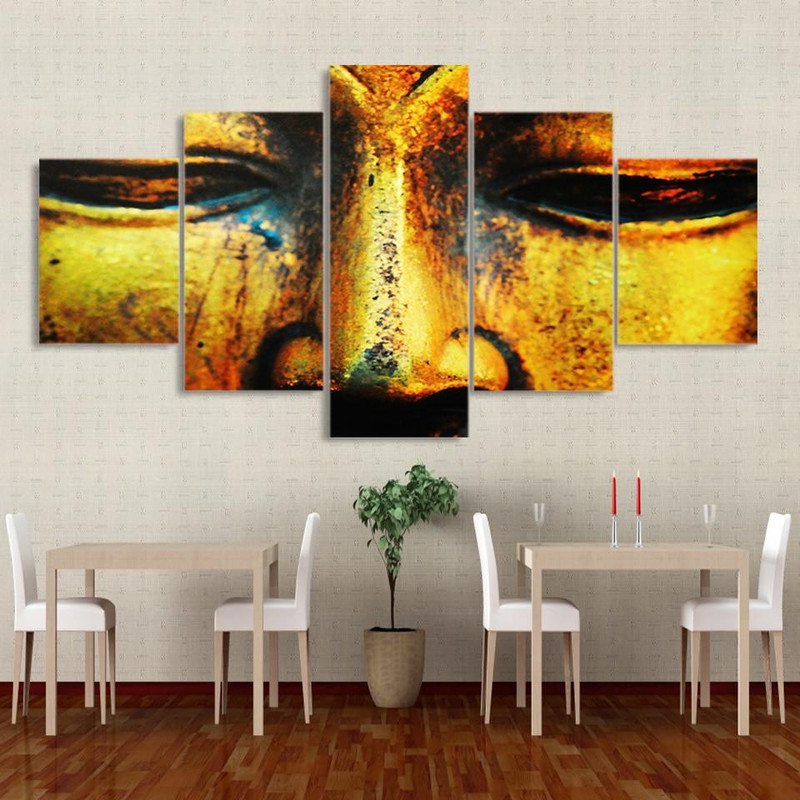 Golden Buddha Face 01 Religion Art.jpg