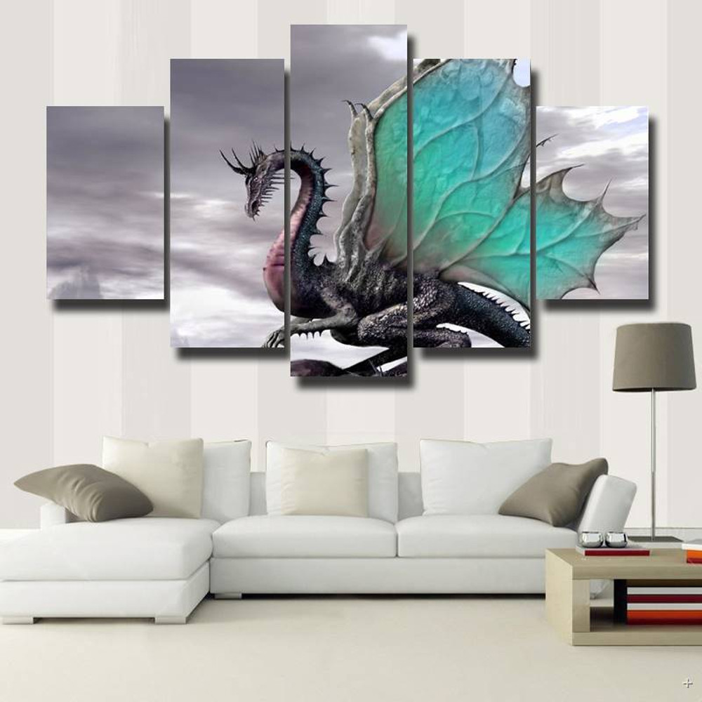 Gray Dragon Abstract Animal Art.jpg