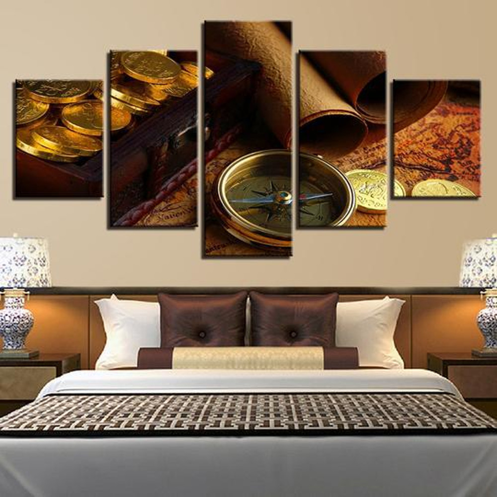 Hunting For Treasure Pirate Compass Abstract Art.jpg