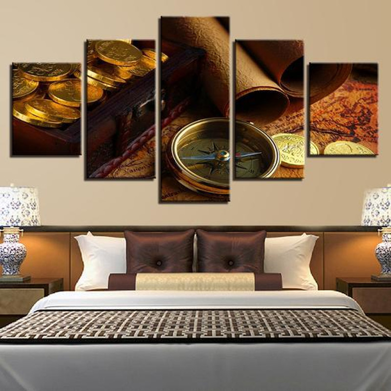 Hunting For Treasure Pirate Compass Abstract Art.jpg