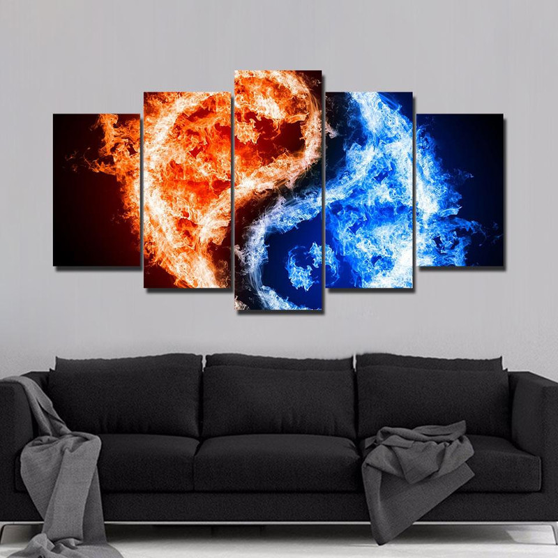 Ice And Fire Yin And Yang Abstract Art.jpg