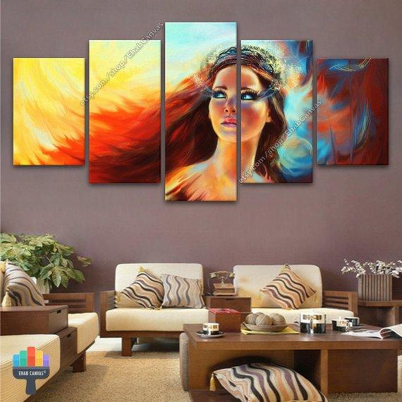 Jennifer Lawrence Artistic Color Portrait Abstract Art.jpg