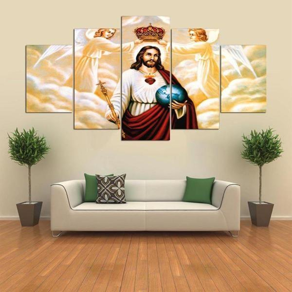 Jesus Christ And Angels Religion Art.jpg