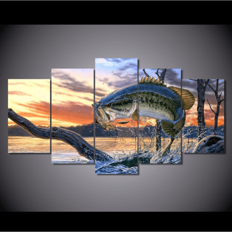 Largemouth Bass Abstract And Animal Art.png