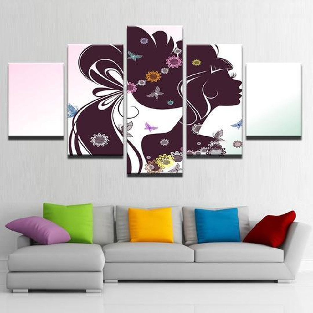 Long Hair Flower Girl Silhouette Abstract Art.jpg