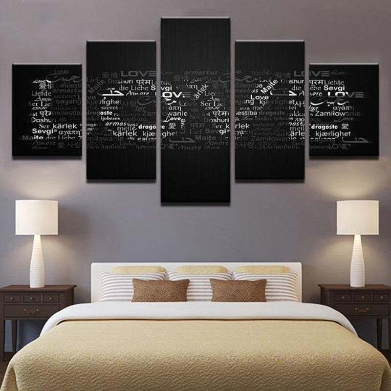 Love In Any Language Abstract Canvas Wall Art Art.jpg