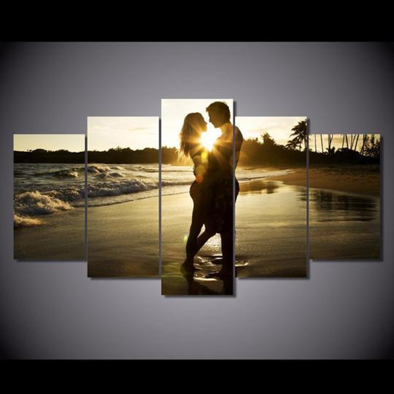 Lovers On The Beach Abstract Art.jpg
