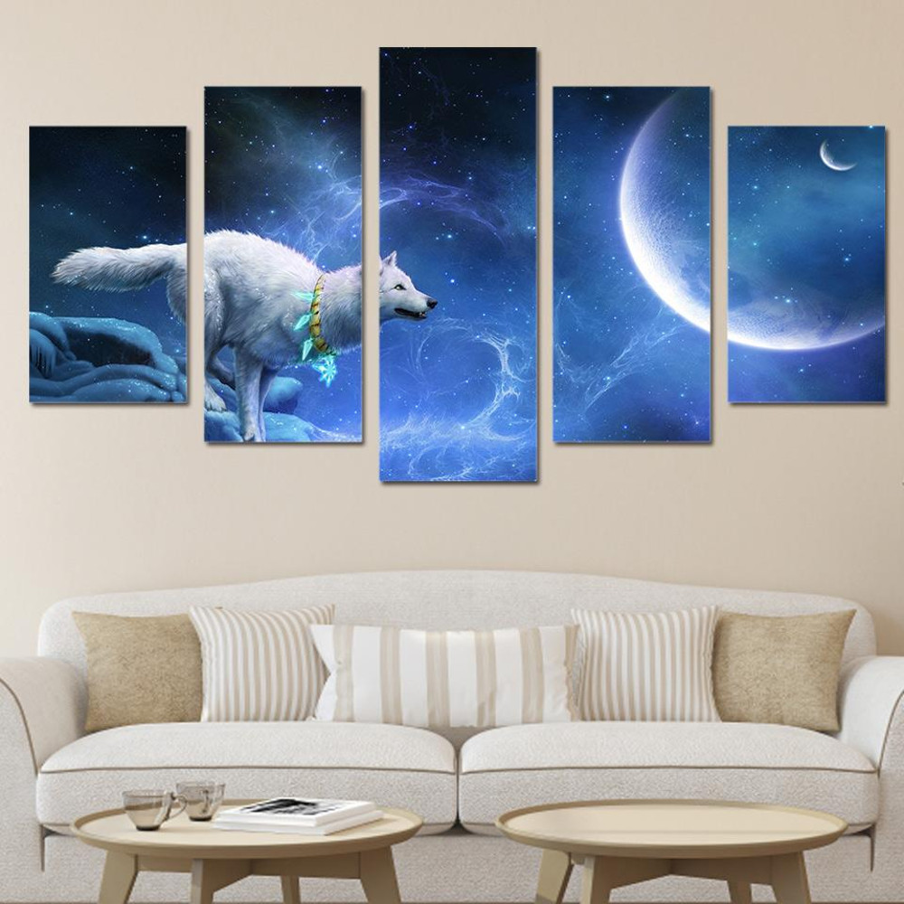 Magic White Wolf Abstract Animal Art.jpg
