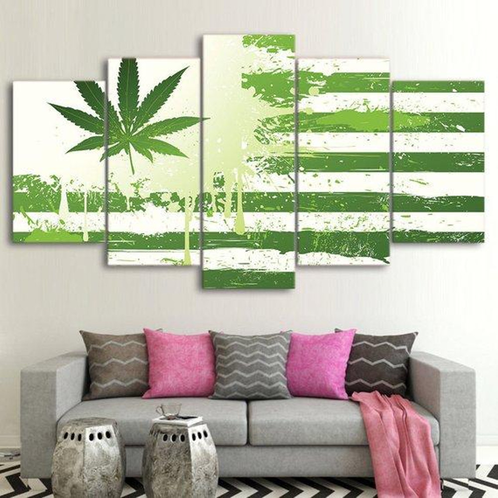 Marijuana Green Flag Abstract Art.jpg