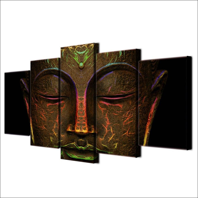 Metal Buddha Face Religion Art.jpg