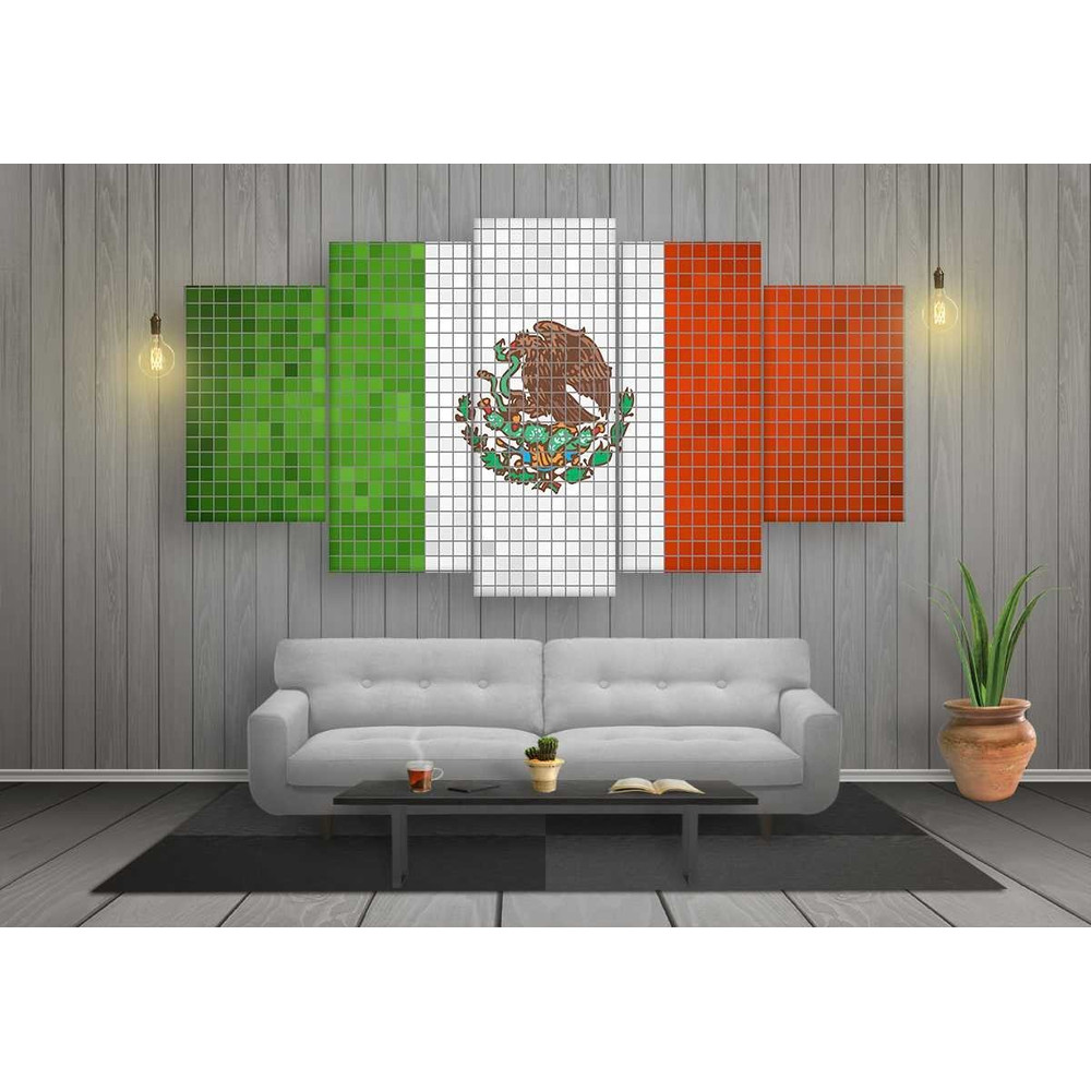 Mexico Mosaics Flag Abstract Art.jpg