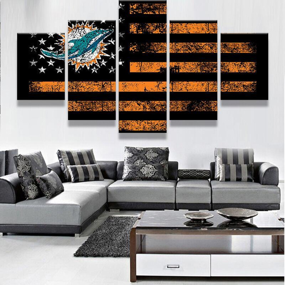 Miami Dolphins Usa Flag Abstract Art.jpg