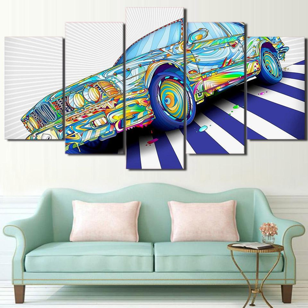 Modern Psychedelic Car Abstract Automative Art.jpg