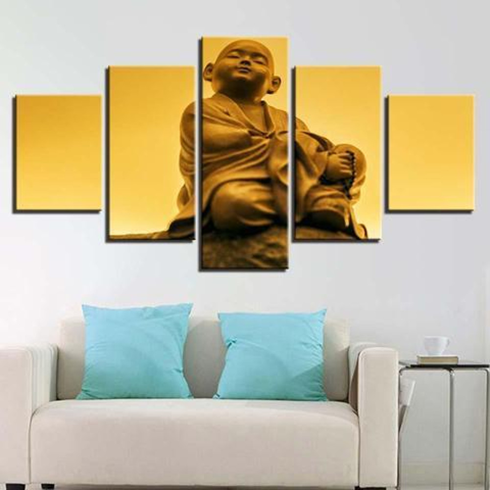 Monk Meditation Gold Religion Art.jpg