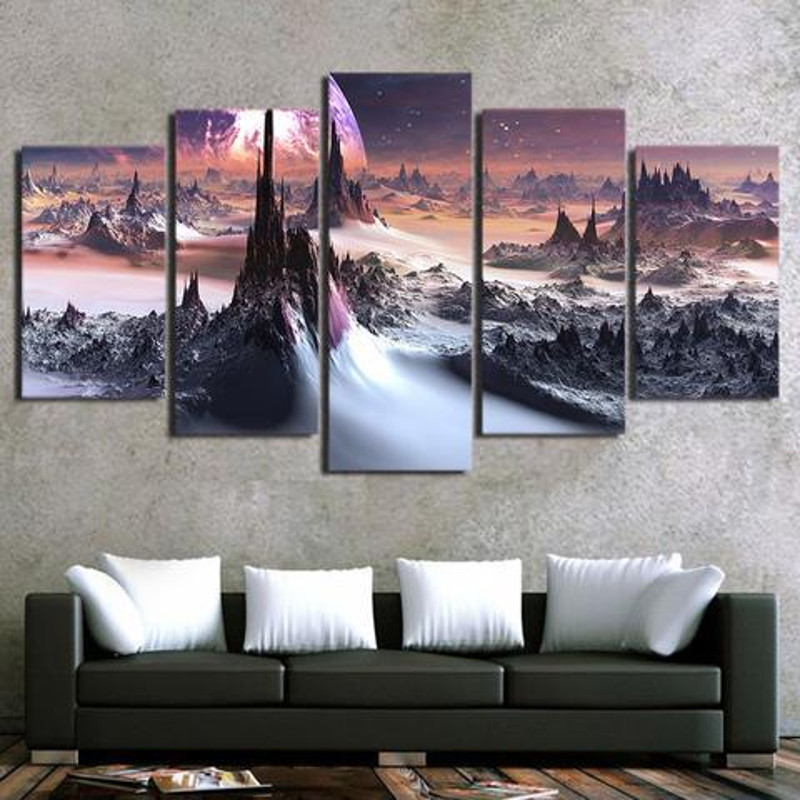 Mountain And Planet Abstract Nature Art.jpg