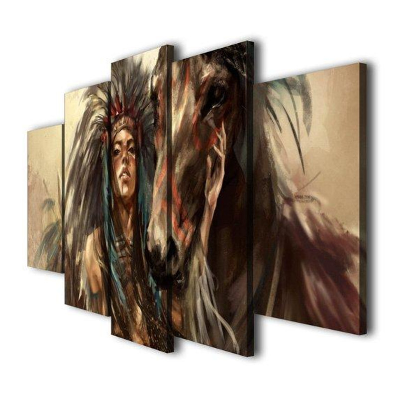 Native American Women Horse Abstract Art.jpg
