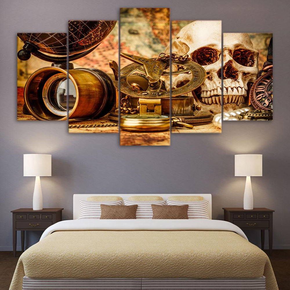 Nautical Adventure Tool And Skull Abstract Art.jpg