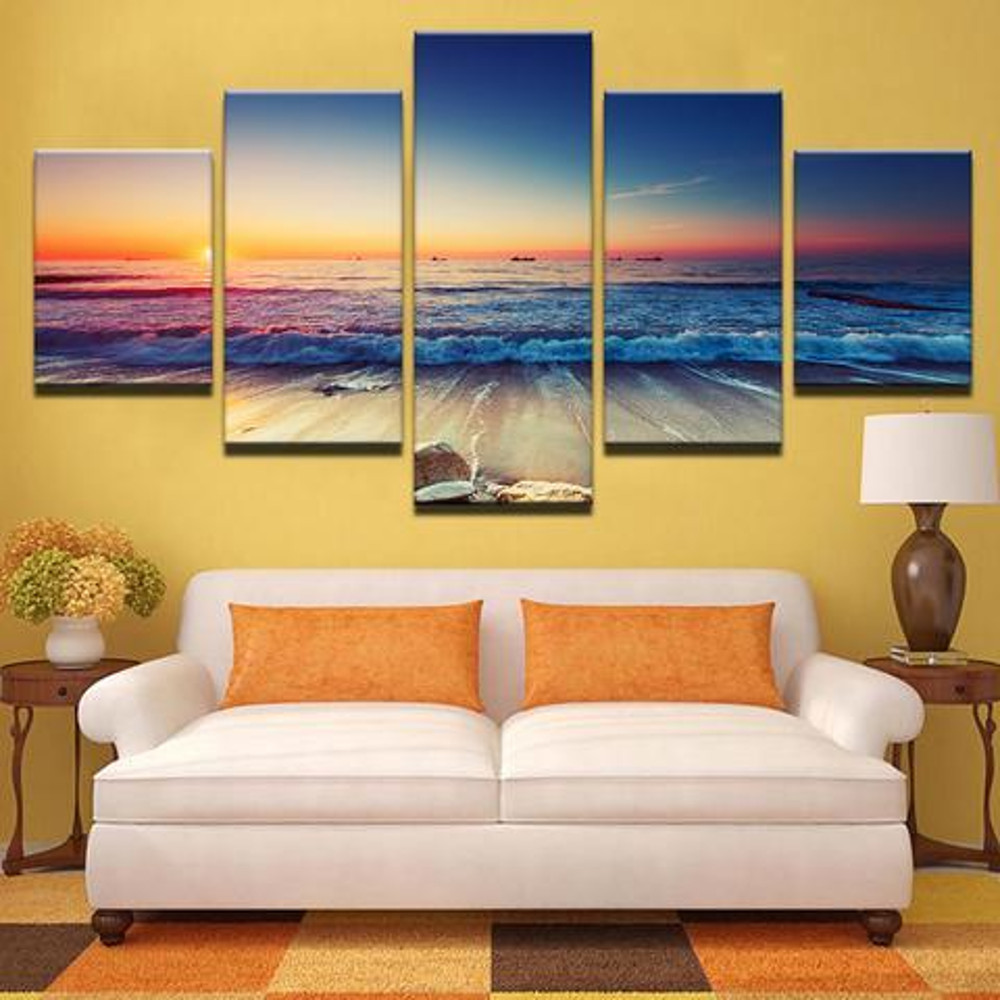 Ocean Beach Sunset Abstract Nature Art.jpg