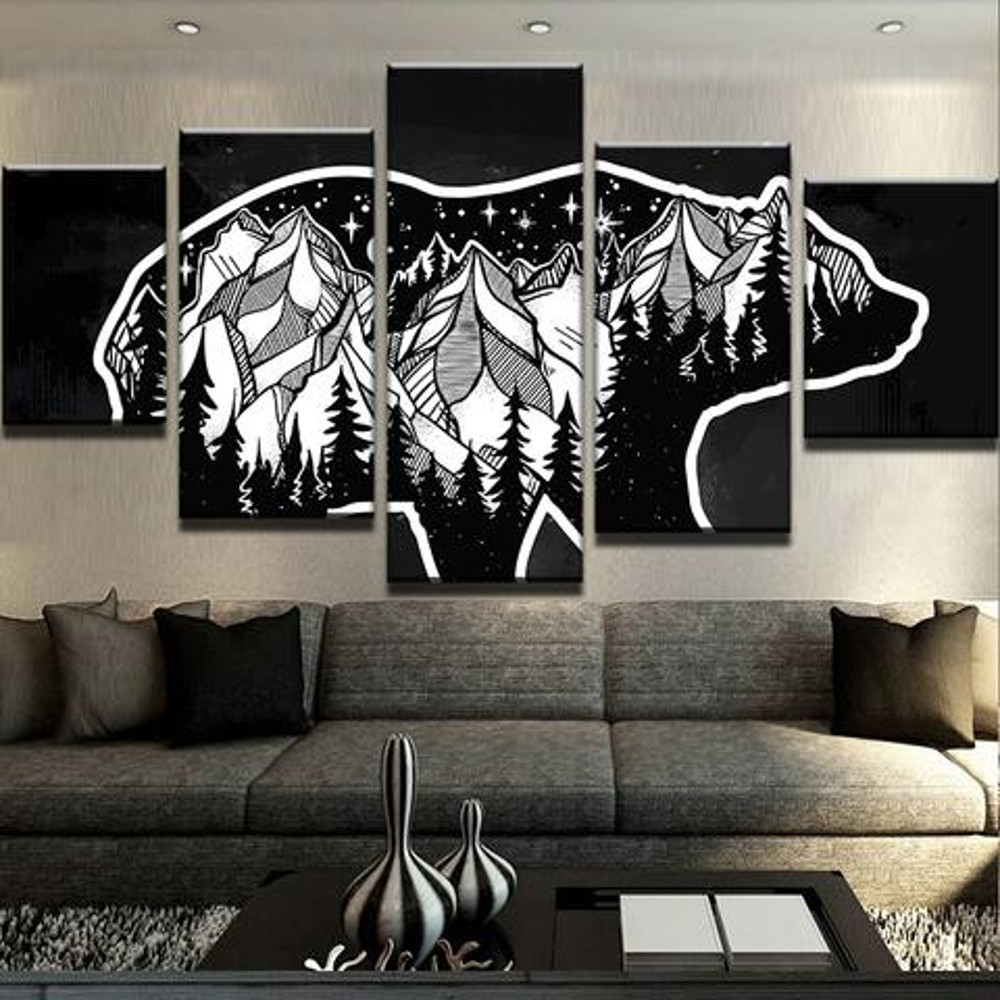 Pine Forest Bear Abstract Art.jpg