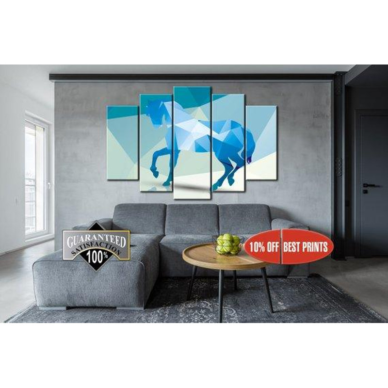 Poligonal Horse Abstract Animal Art.jpg