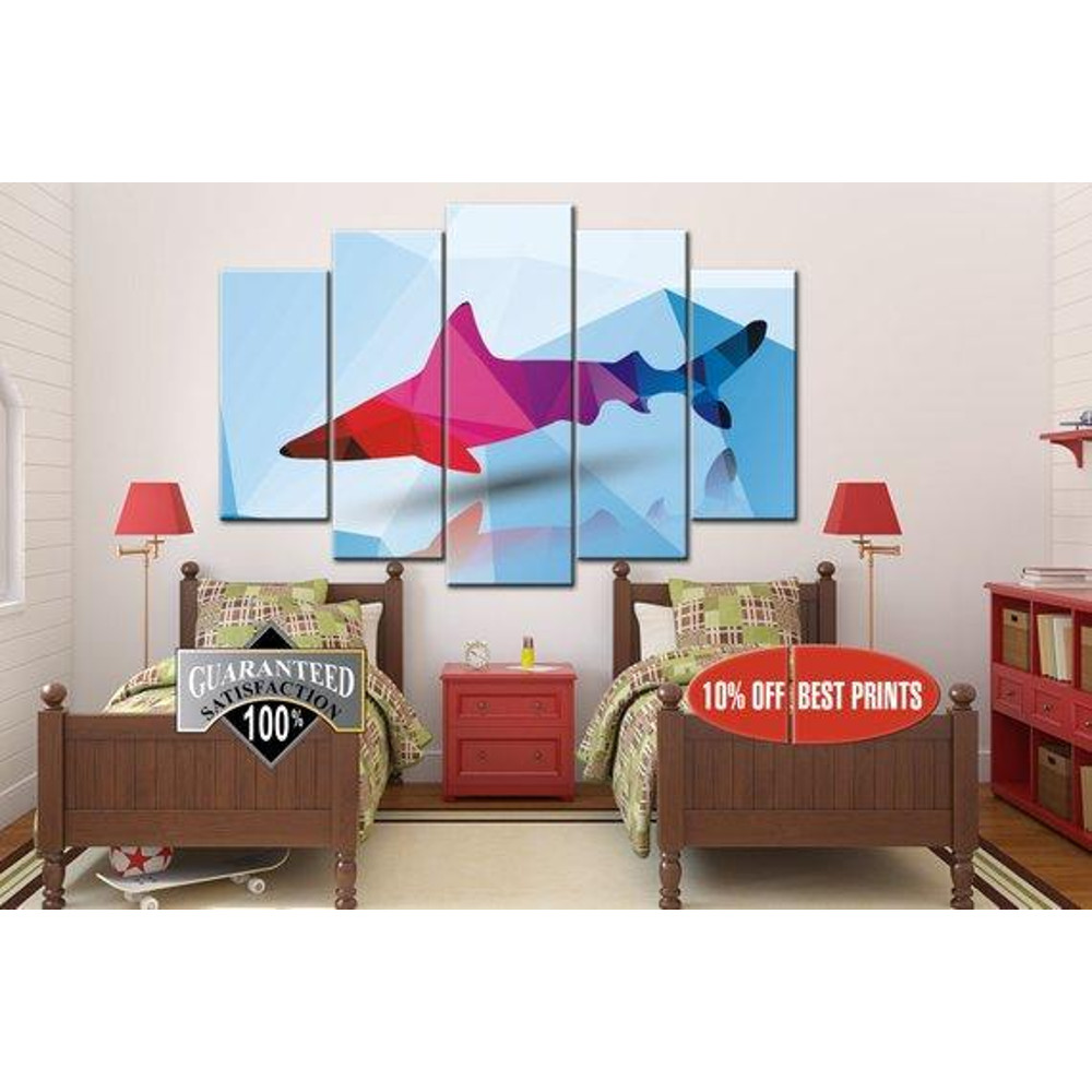 Poligonal Shark Abstract Animal Art.jpg