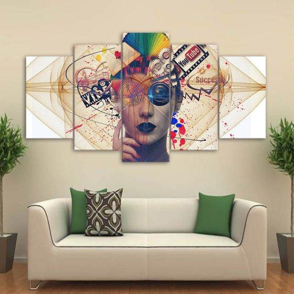 Psychedelic Woman Modernism Colorful Life Artistic Modern Abstract Art.jpg