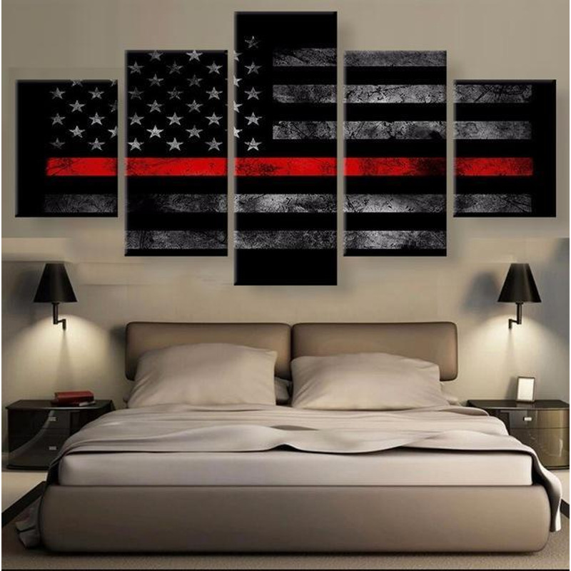 Red Line American Flag Abstract Art.jpg