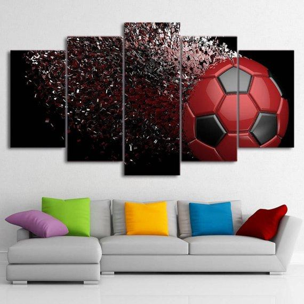 Red Soccer Ball Abstract Sport Art.jpg