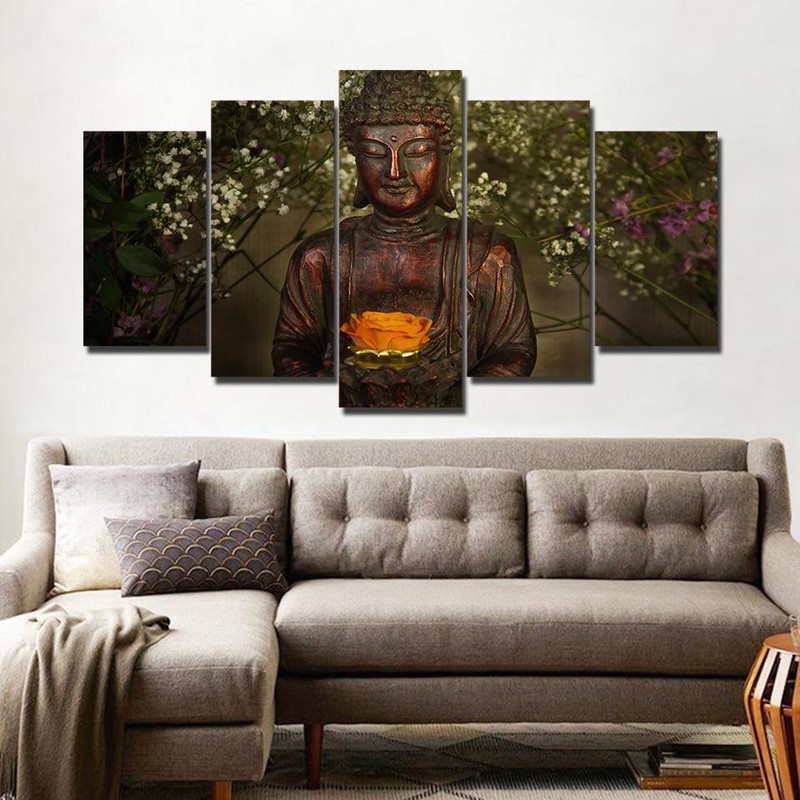 Retro Buddha Statue In Flower Religion Art.jpg