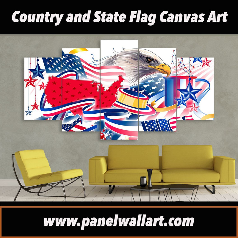 Retro Country Flag Art With America Abstract Art.jpg