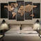 Retro World Map Vintage Brown Gold Abstract Art.jpg