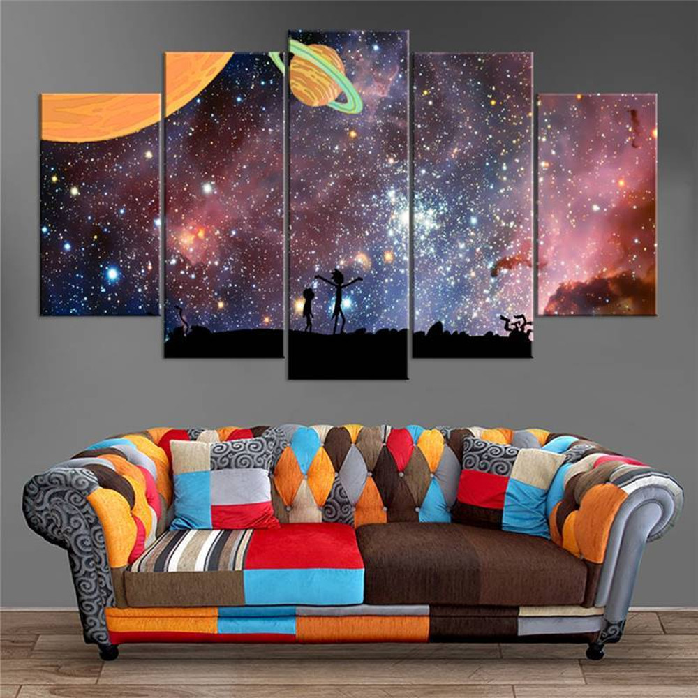 Rick And Morty Abstract Starry Sky Cartoon Art.jpg