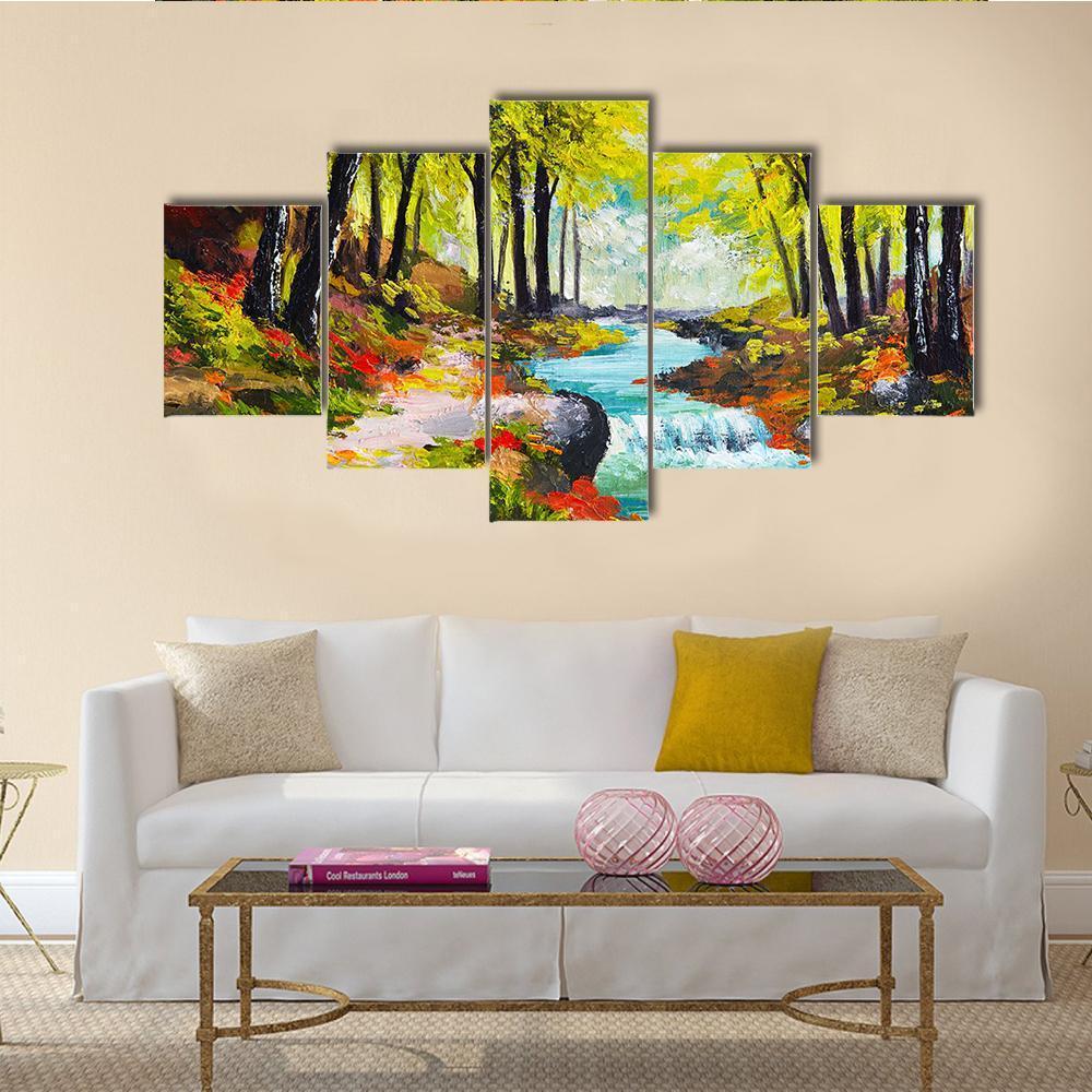 River In Autumn Forest Abstract Nature Art.jpg