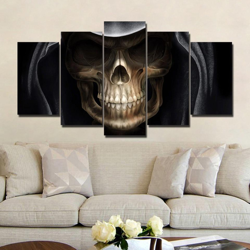 Scared Skull In Dark Abstract Art.jpg