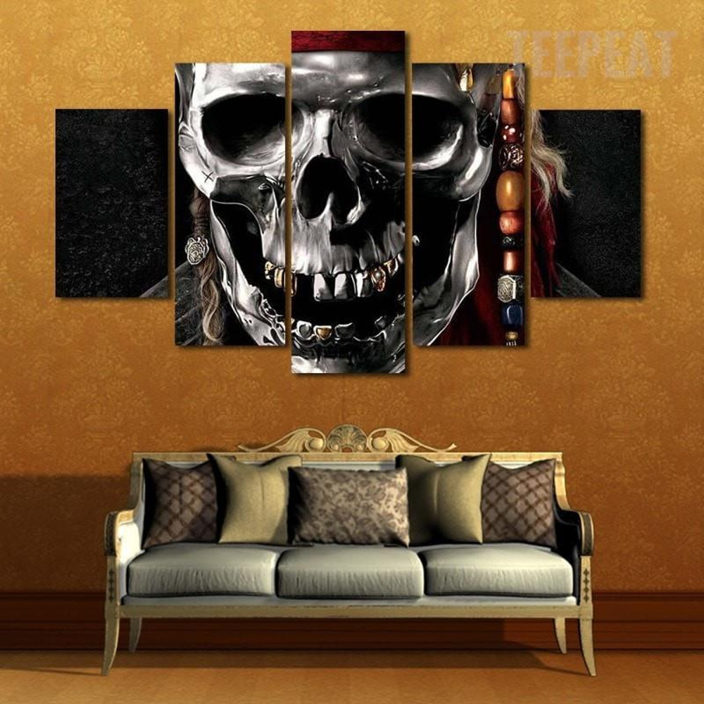 Silver Metal Skull Abstract Art.jpg